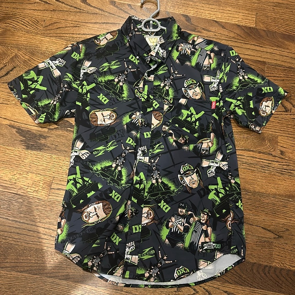D-generation X WWE rsvlt button up shirt
